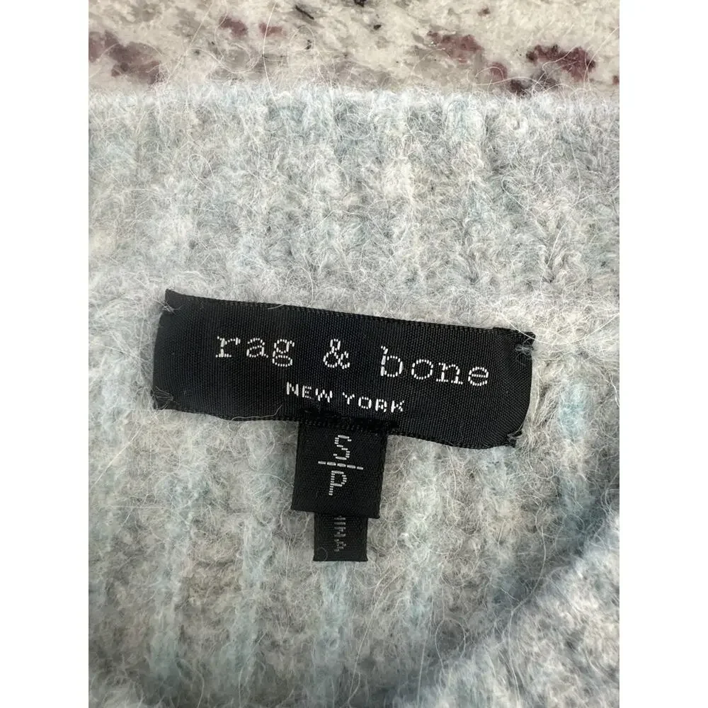 Rag & Bone Gray Jonie Rib Knit Alpaca Blend Crewneck Sweater Sz SP